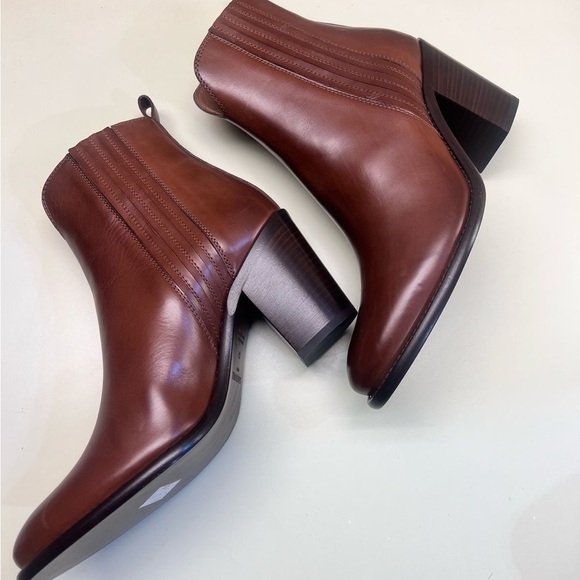 Sartore MADE IN ITALY LEATHER Brown Ankle Boots with Chelsea Style - Picture 2 of 12